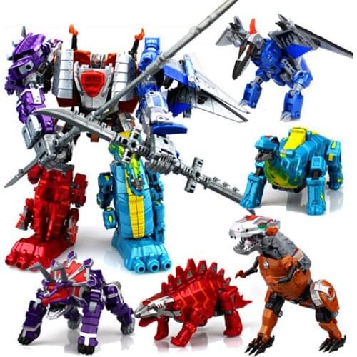 Jinjiang G1 Dinoking Transformation Action Figure Volcanicus Grimlock ABS Swoop Sludge Snarl KO BMB 6002-7B Toys Car Robot Figma