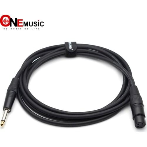 GETMUSIC 3 Meters Electric Guitar Cable Bass Musical Instrument Cable Cord 1/4 Inch Straight to XLR Male Black