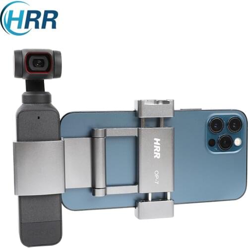 HRR OSMO Pocket Phone Holder Plus for DJI osmo Pocket 2 /Pocket 1 Clip Mount Accessories (Aluminum alloy)
