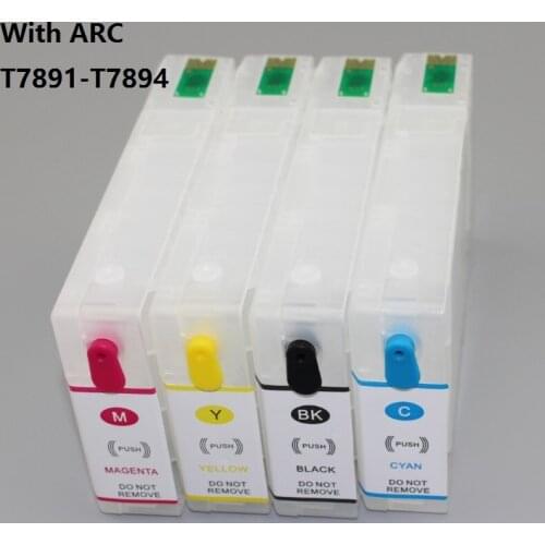 INK WAY T7891-T7894 Chipped Empty Refillable Ink Cartridge for Epson Workforce Pro WF-5620DWF WF-5690DWF WF-5190DW etc
