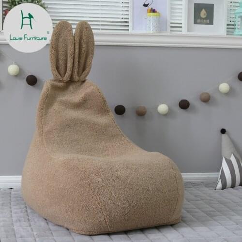 Louis Fashio Bean Bag Sofas Childrens Lazy Bedroom Tatami Lazy Children Cute Creative Rabbit