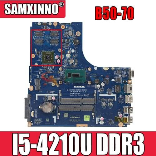 KEFU ZIWB2/ZIWB3/ZIWE1 LA-B091P I5-4210 Fit for Lenovo B50-70 Laptop Motherboard I5-4210U DDR3 USB3.0 Rev:1.0 fully tested