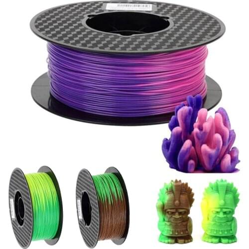 3D Printer Filament PLA Change Color with Temperature 3D Printing Sublimation Material 1.75mm 1kg/500g/250g Purple to Pink