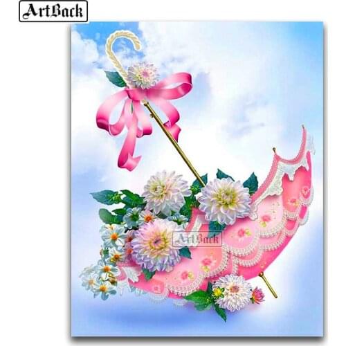 New 5D Diamond Painting Landscape Flower Umbrella Icon Full Square 3d Sticker Embroidery Home Decor Diamond Mosaic Artwork