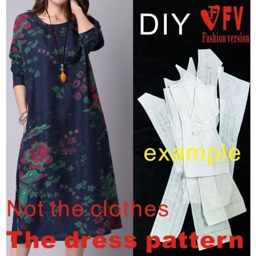 Clothing DIY The dress Dresses Sewing Pattern cutting drawing Dress Sewing Template BLQ-249