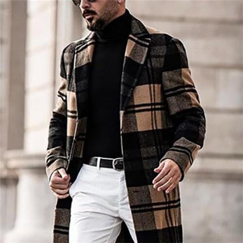 European and American Mens Fall Suits 2020 New Casual Plaid Woolen Coat Wedding Tuxedos In Stock S-3XL