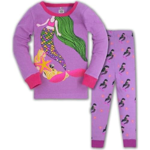 Jumping Meters New Arrival Home Wear Animals Print Cotton Childrens Pyjamas Fashion Kids Clothing Sets for Girls Sleepwear