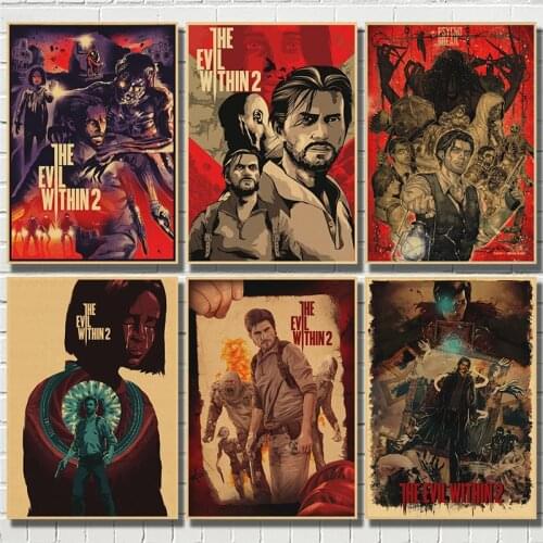 Evil Within Poster kraft Paper Prints Clear Image room Bar Home Art painting wall sticker