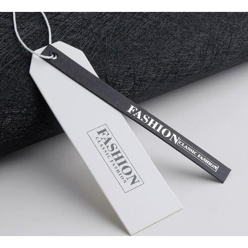 Customized paper hang tag/clothing swing tag labels/garment bag printed tags brand care labels logo GQ08017