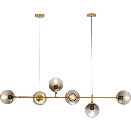 Modern 4 6 Heads Glass Ceiling Light Branching Ceiling Lamp Fixture For Living Room Coffee Cloth Store Ceiling Lighting PA0463