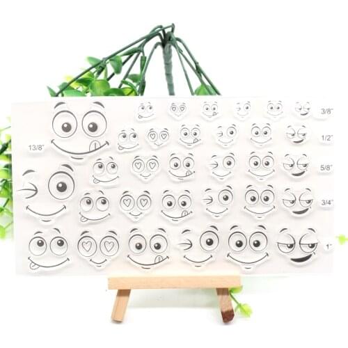 Face Transparent Clear Silicone Stamps for DIY Scrapbooking/Card Making/Kids Fun Decoration Supplies 389