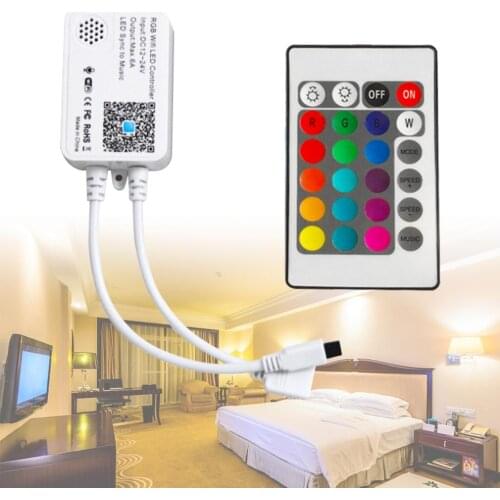 Smart WIFI Voice LED Controller 24-Key RGB Music Remote Controller for LED Strip Lights new