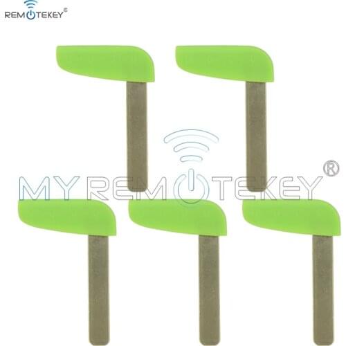 Remtekey 5pcs Smart emergency key blade green colour for Renault Laguna spare remote uncut key blade replacement