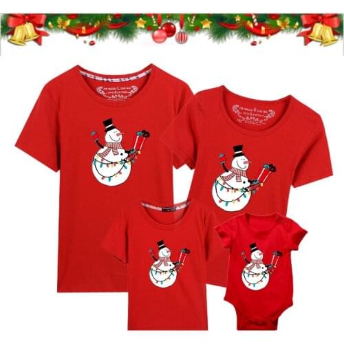 Christmas Funny New Daddy Mommy Baby Family Look Casual Family T-Shirt Mother Father Kids Matching Family Outfits Baby Bodysuit