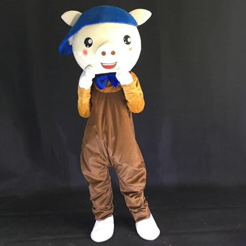 Happy Pig Mascot Costumes Cartoon Apparel Advertisement Costumes Halloween Birthday Party Animal Mascot Costume for Sale