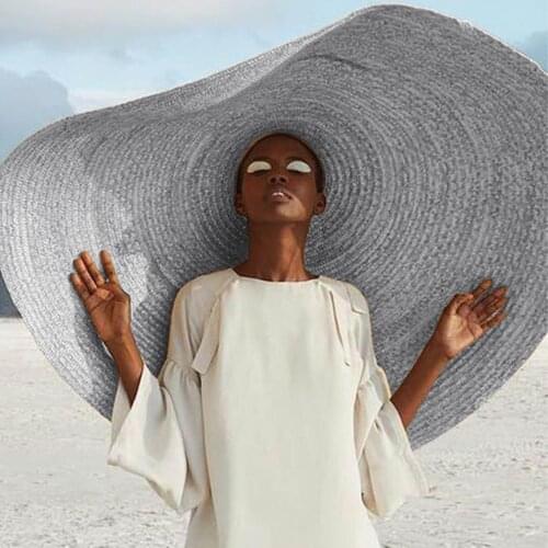 Oversized Straw Hat For Women Wide Brim Sun Hat Packable Large Paper Beach Hat Straw Hat Women Conjuntos De Mujer Verano