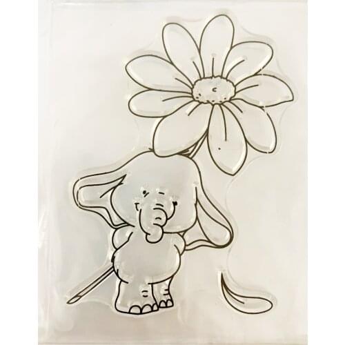 Baby Elephant Transparent Clear Silicone Stamp/Seal For DIY Scrapbooking Photo Album Decorative Paper Card Crafts Handmade Gift