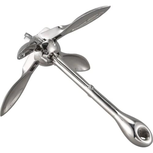 Stainless Steel Folding Grapnel Boat Anchor for Marine Yacht Kayak 1.5 Kg 3.3Lb