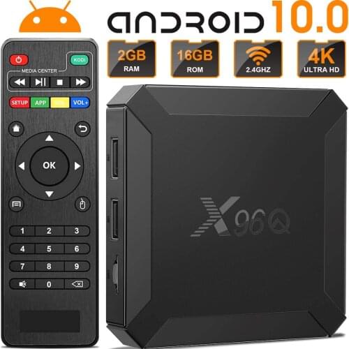X96Q TV Box 5pcs 4K Android 10.0 Smart 1GB 8GB Quad Core H313 HD WIFI Media Player OpenGL3.2 GPU Android10.0