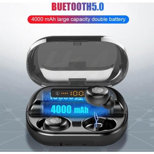 V11 TWS Bluetooth 5.0 Earphones Wireless Headphones 9D Stereo IPX7 Waterproof Earbuds Sport Headset With 2400/4000mAh Power Bank