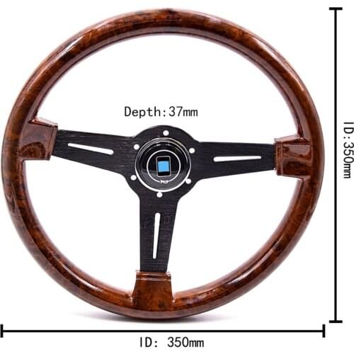 Universal 350mm 14inch Racing Steering Wheel Volante Esportivo Imitation Wood for Audi BMW Honda Toyato
