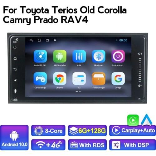 2din Universal android 10 Car Radio Player Stereo Car Multimedia Player for toyota COROLLA VIOS CROWN CAMRY HIACE PREVIA RAV4