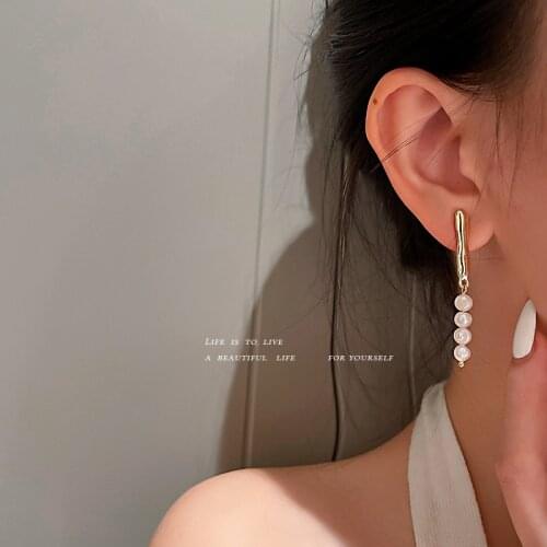 WomenS Earrings, Chic And Charming Gothic Jewelry, With Natural Freshwater Baroque Pearls, Different, 2021