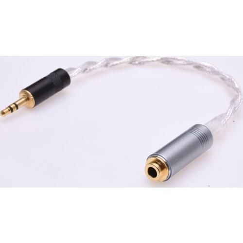 1/8 3.5mm Male to 4.4mm Female Audio Adapter Silver Plated Shield Cable Compatible For Sony NW-WM1Z 1A MDR-Z1R TA-ZH PHA-2