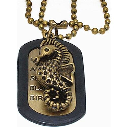 2018 Fashion Vintage Hippocampus Sweater Chain Long Necklaces Pendants Necklace Jewelry Women Men Jewelry Fathers Day Gift