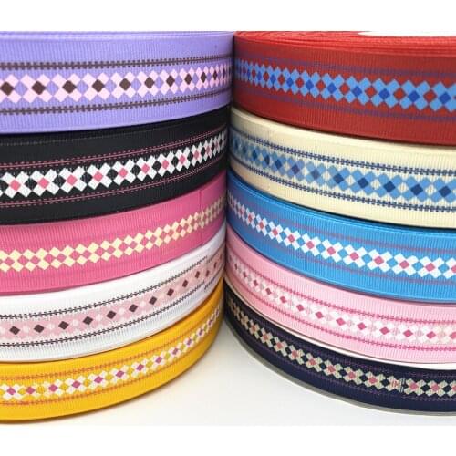 5 yards 25mm Printed Grosgrain Ribbon for Gift Wrapping Wedding Decoration Hair Bows DIY