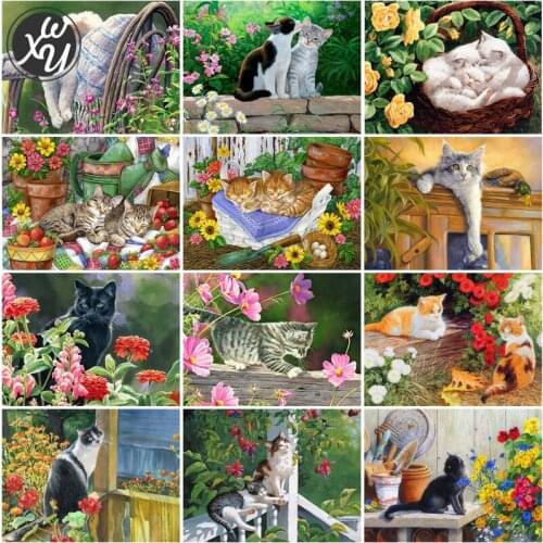 Cat Diamond Painting Full Drill Cartoon Diamond Art Diamond Embroidery Diamond Mosaic 5D Diamond Painting Fantasy for Home Decor