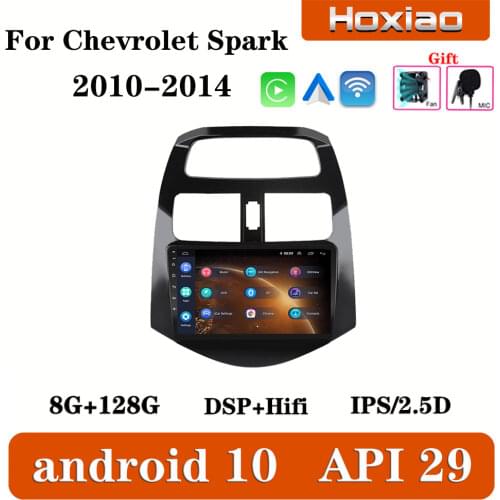 Car Android 2G+32G 9inch 2 Din Car Video Radio Quad Core WIFI GPS Bluetooth Multimedia For Chevrolet Spark Beat 2010-2014 IPS