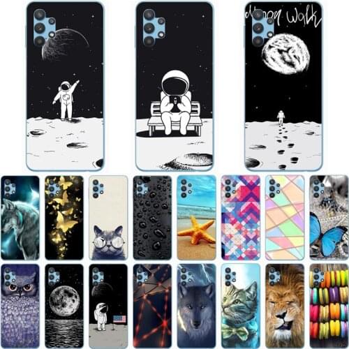 For Samsung A32 4G 6.4 inch Case Fashion Silicone Soft TPU Cute Back Cases for Samsung A32 5G 6.5 inch Phone Cover Funda Coque