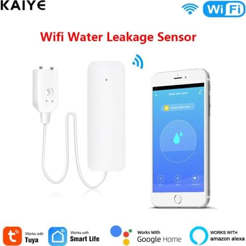 Tuya Water Leakage Alarm Independent 110dB Wifi Water Leak Sensor Flood Alert Overflow Home Alarm System Smart Home
