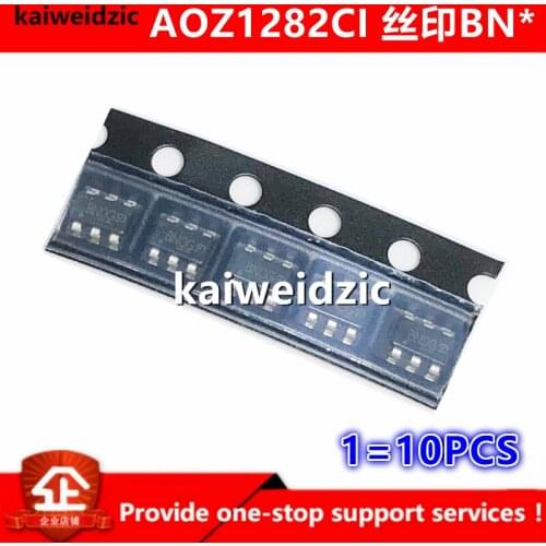 Kaiweikdic New imported original AOZ1282CI AOZ1282 Screen printin BN SOT-23-6 DC-DC buck chip switching regulator