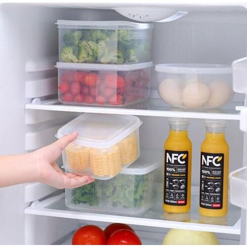 Kitchen Refrigerator Storage Box Food Storage Containershousehold Plastic Box With Lid Preservation Multifunctional Sealed Box