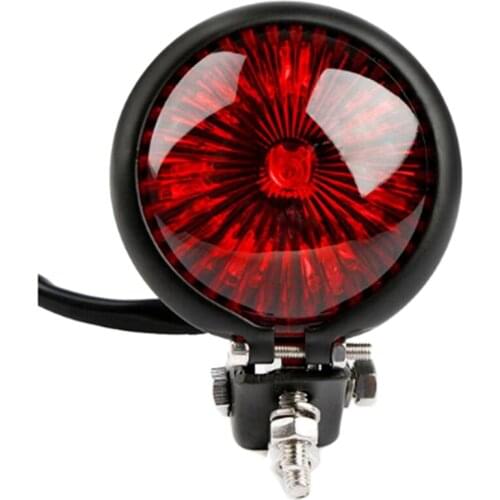 Red 12V Led Black Adjustable Cafe Racer Style Stop Tail Light Motorcycles Motorbike Brake Rear Lamp Tail Light for Harley Choppe