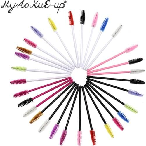 Disposable Eyelash Brush 1000pcs One-off Makeup Tools Colored eyelash extension Mascara brushes tools Wholesale Make Up Brush
