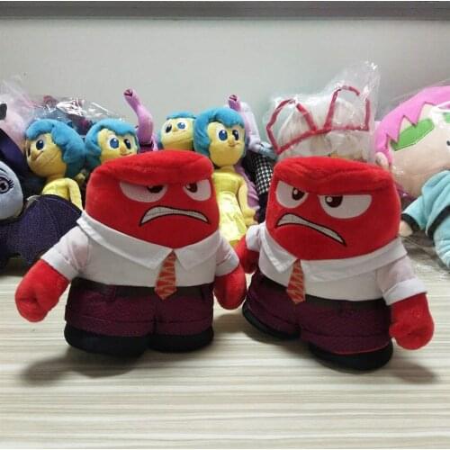 Authentic Disney Movie Inside Out Cute Cartoon Characters Anger Plush Stuffed Toy Dolls 15cm Kawaii Kids Gift