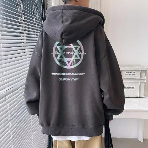 Autumn Hoodie Men Women Harajuku Fashion Hip Hop Pullover Dazzle Printed Oversized Hoodies Vintage Sweatshirt Men