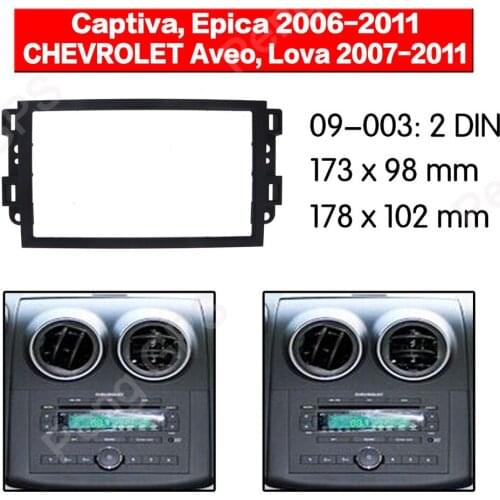 Car Radio 2 DIN Frame Fascia for Chevrolet Captiva Epica 2006-2011 Aveo Lova 2007-2011 Stereo Dash Install Trim Panel