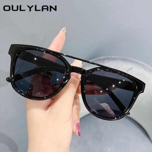 Oulylan Classic Round Sunglasses Women Men Luxury Brand Retro Punk Sun Glasses Shades for Lady Black Yellow Eyewear UV400