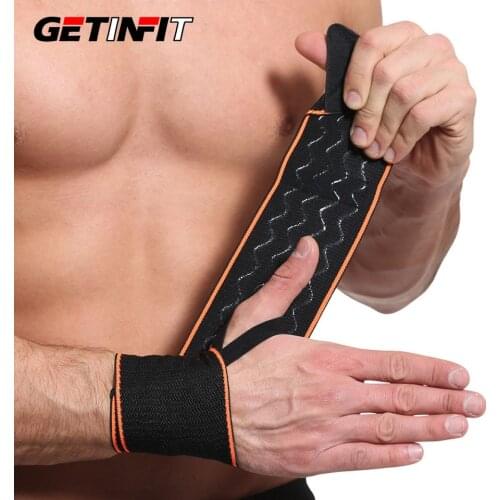 Getinfit 1 Pair Sport Elastic Bandage Adjustable Wristband Wrist Brace Wrap Bandage Gym Strap Wrist Support Safety Crossfit