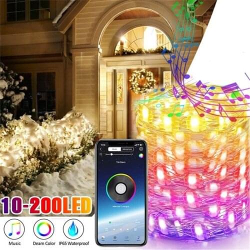 LED String Lights bluetooth Phone App Control Christmas Tree Decoration USB Starry Light Waterproof Home Party Decoration Light