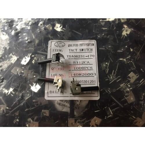 High-quality touch switch 6*6*17MM with brackets micro-motion horizontal buttons brass feet button jog