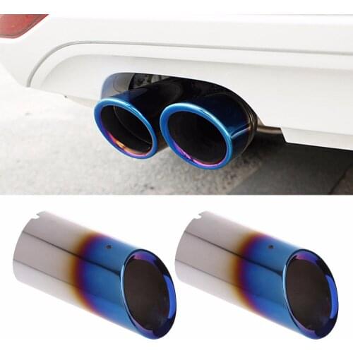 1pair Stainless steel Colorful Exhaust Muffler Pipe For VW Volkswagen Jetta MK6 Golf6 Golf7 MK7 High Quality