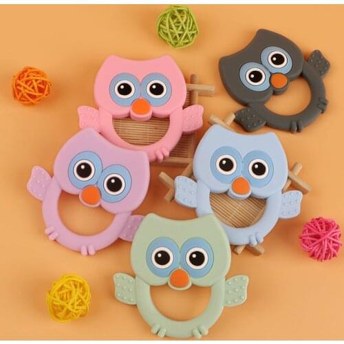 Kovict BPA Free 1PC parrot Silicone Baby Teether rodent Baby Teething Toys Chewable Animal Shape Baby Products Nursing Gift