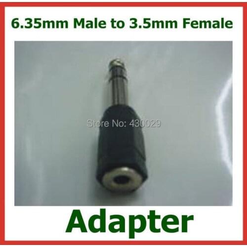 10pcs Adapter 6.35mm Male to 3.5mm Female Jack Plug Audio Coupler Connector Extender Converter