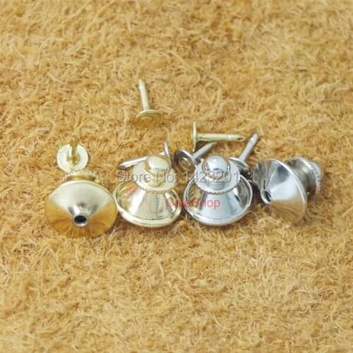 100 pcs/Lot Plated Locking Tie Tac Tack guard Pin Clutch Backs Brass F103