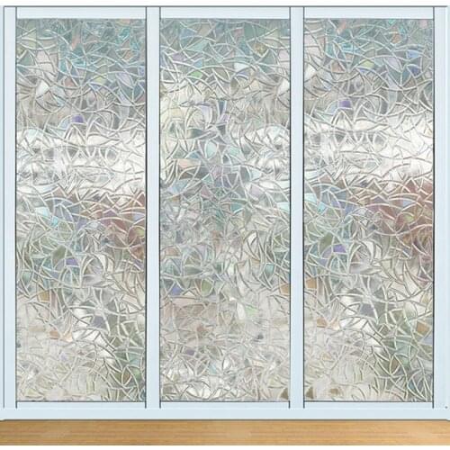100cm*45cm Transparent Self-adhesive Wallpaper PVC Geometric Window Glass Door Stickers